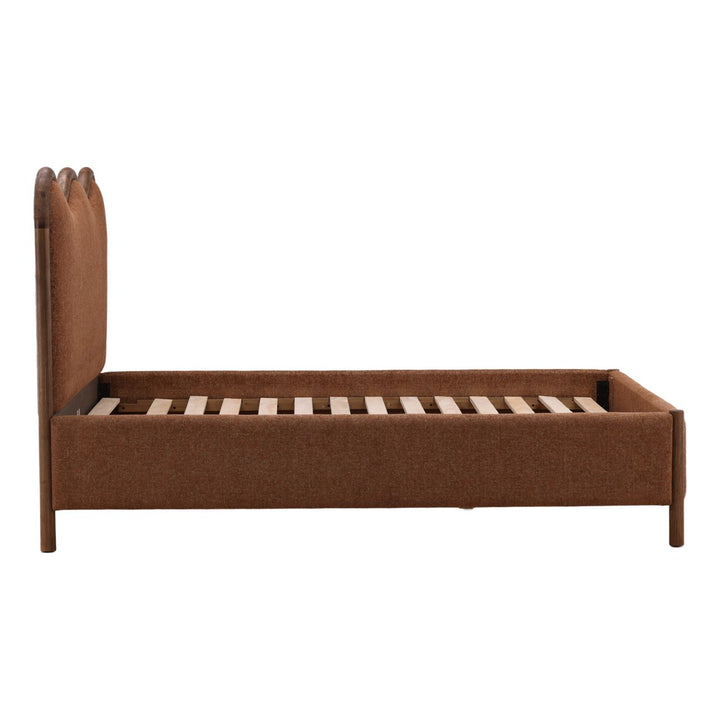 Hadley Rust Chenille Bed, profile view