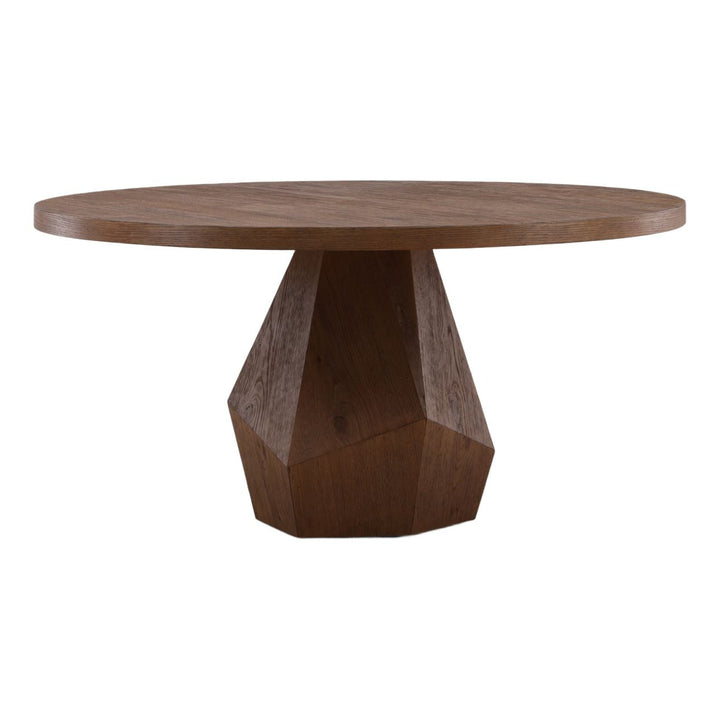 Lea Oak Dining Table, three-quarter studio view