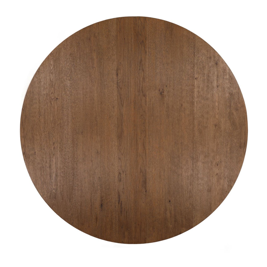 Lea Oak Dining Table, overhead view