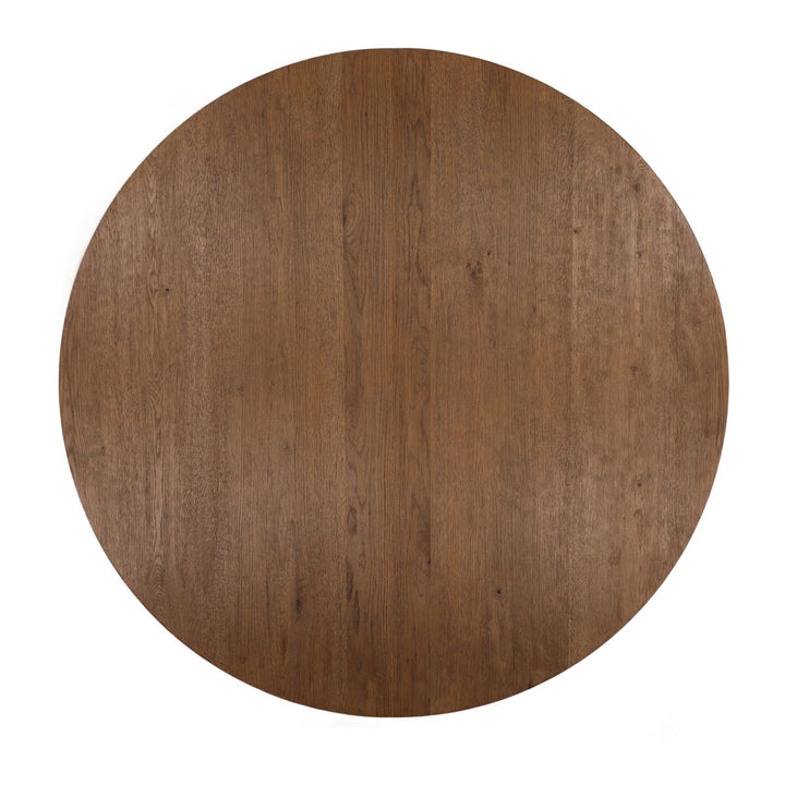 Lea Oak Dining Table, overhead view