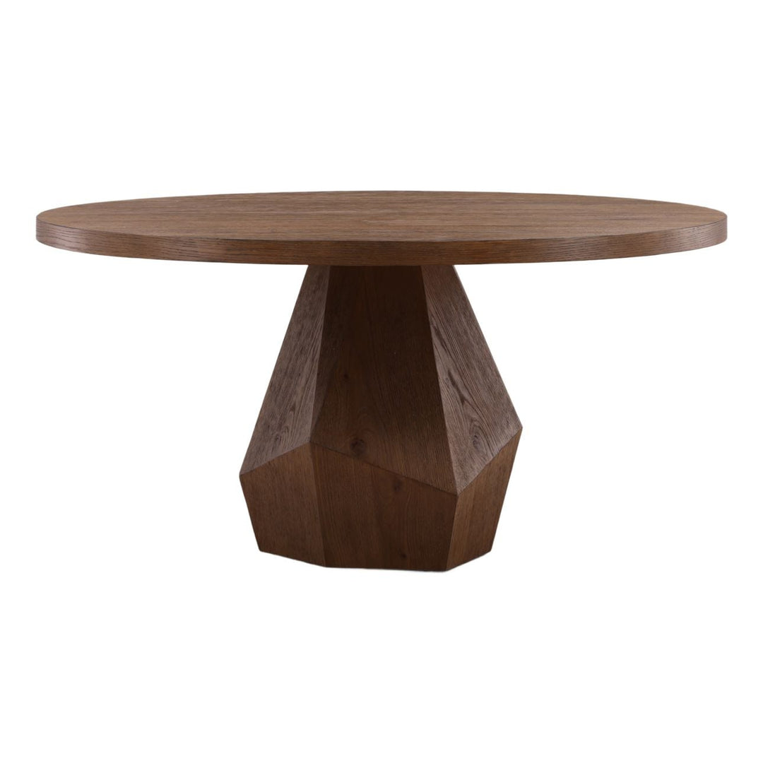 Lea Oak Dining Table, profile view