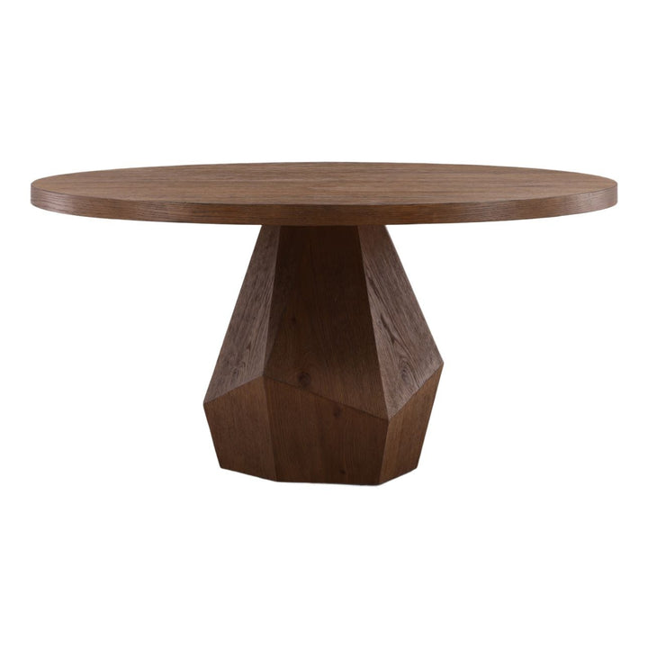 Lea Oak Dining Table, profile view