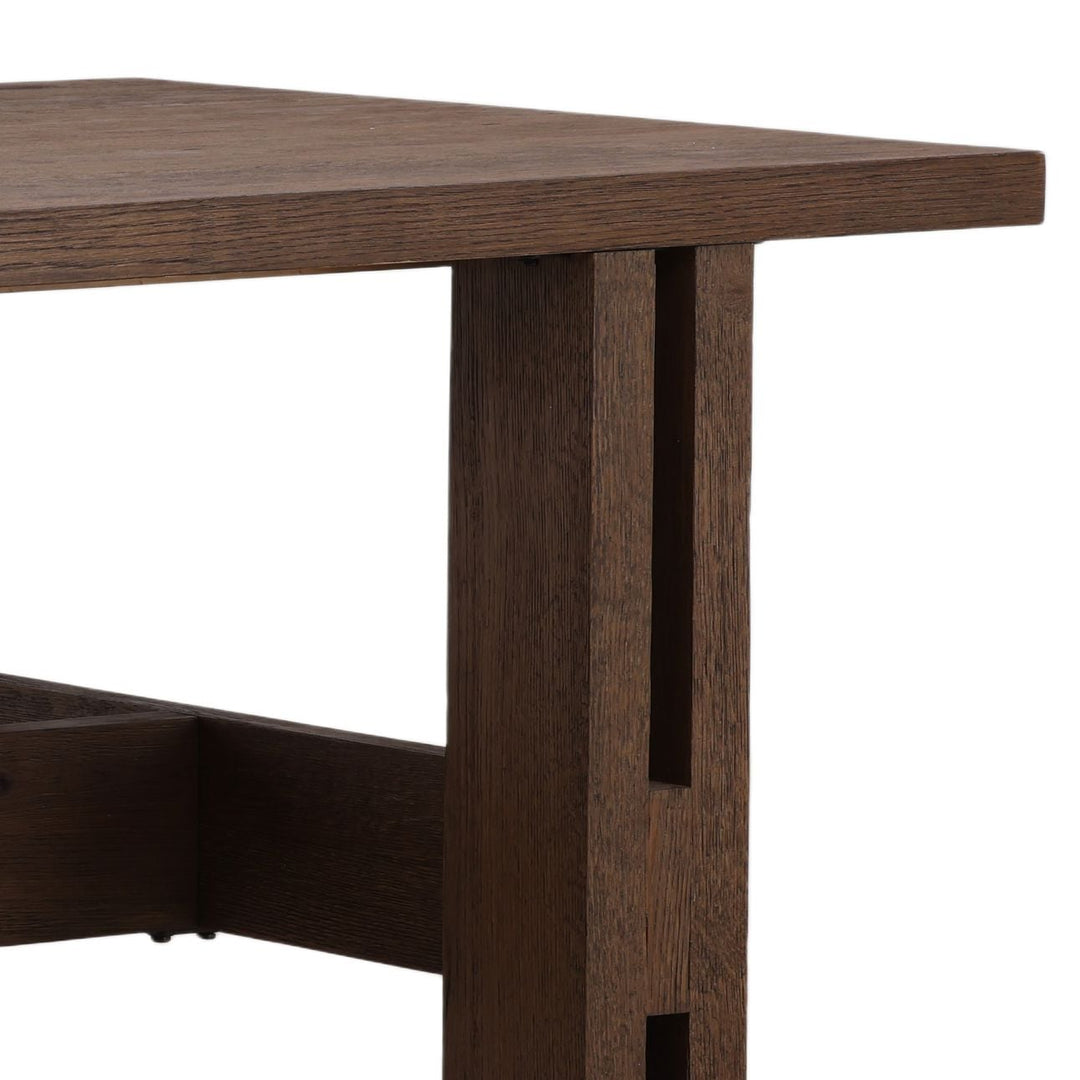 Somerset Dark Oak Dining Table, detail 2 view