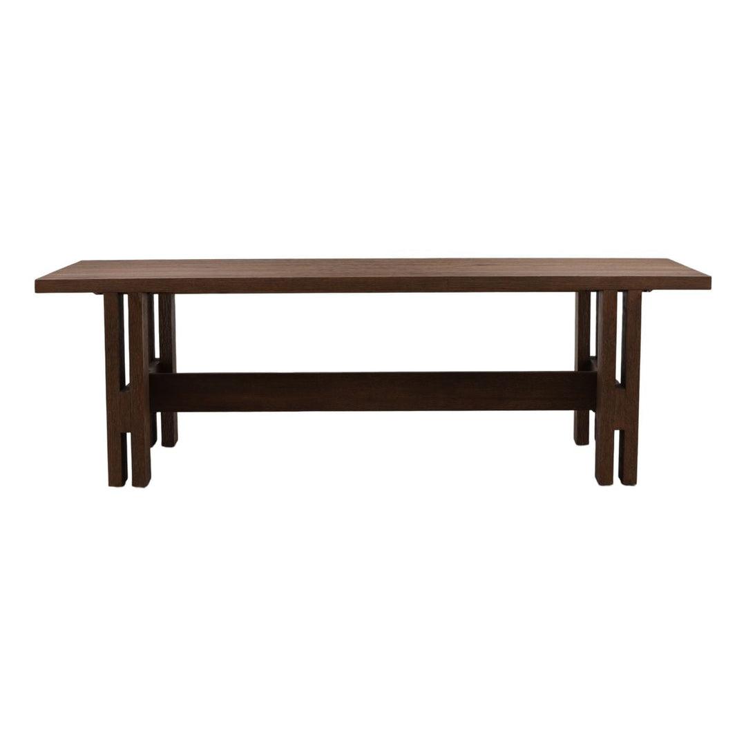 Somerset Dark Oak Dining Table, front view