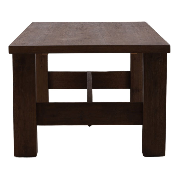 Somerset Dark Oak Dining Table, profile view