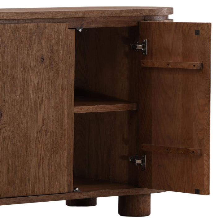 Weston Oak Wood Sideboard, detail 2 view