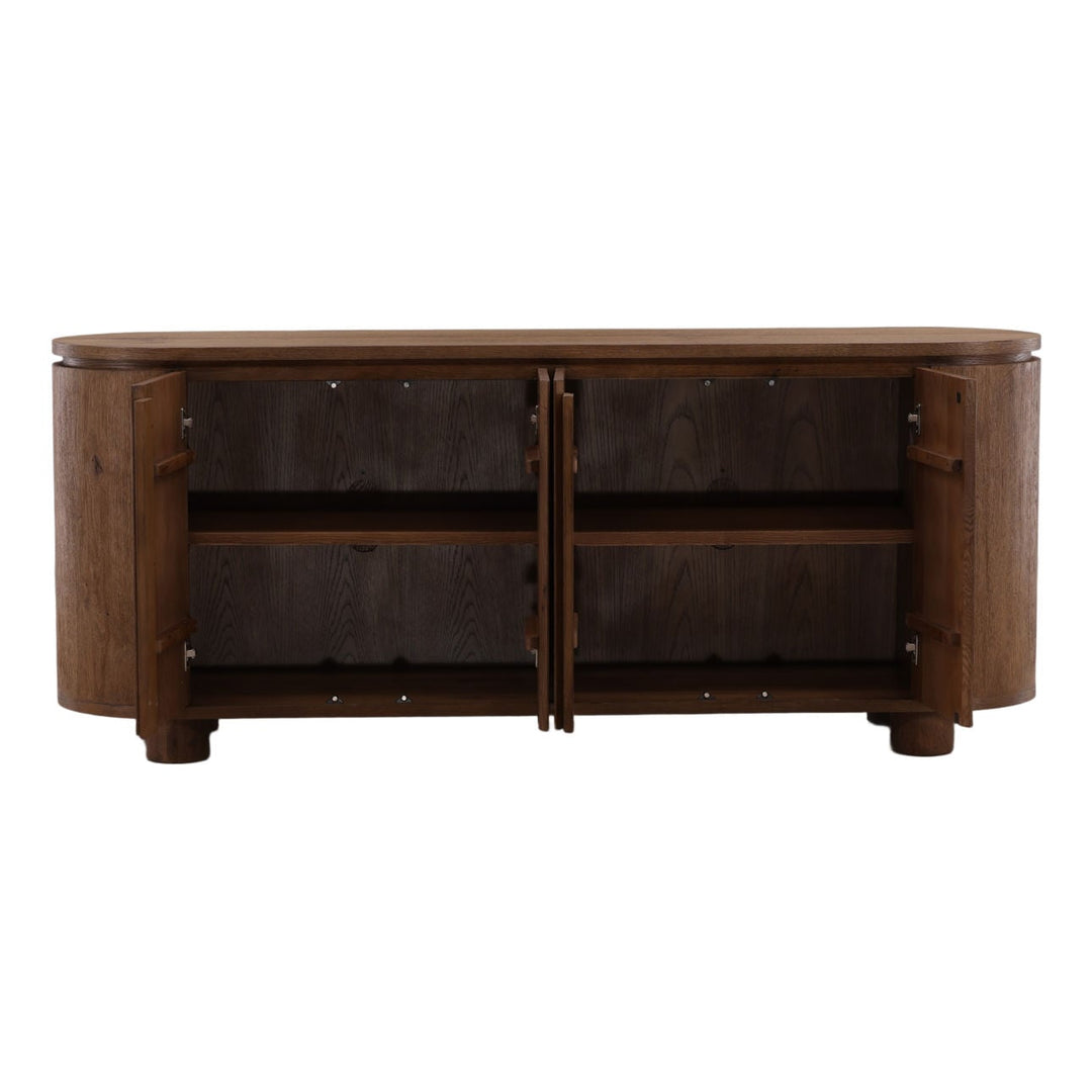 Weston Oak Wood Sideboard, open door view