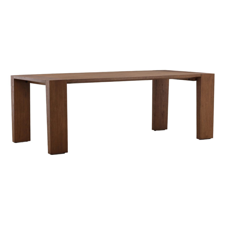 Henley Oak Dining Table, three-quarter studio view