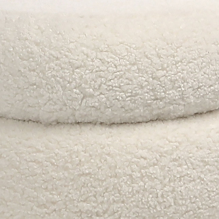 Joa Faux Sheepskin Ottoman, detail 1 view