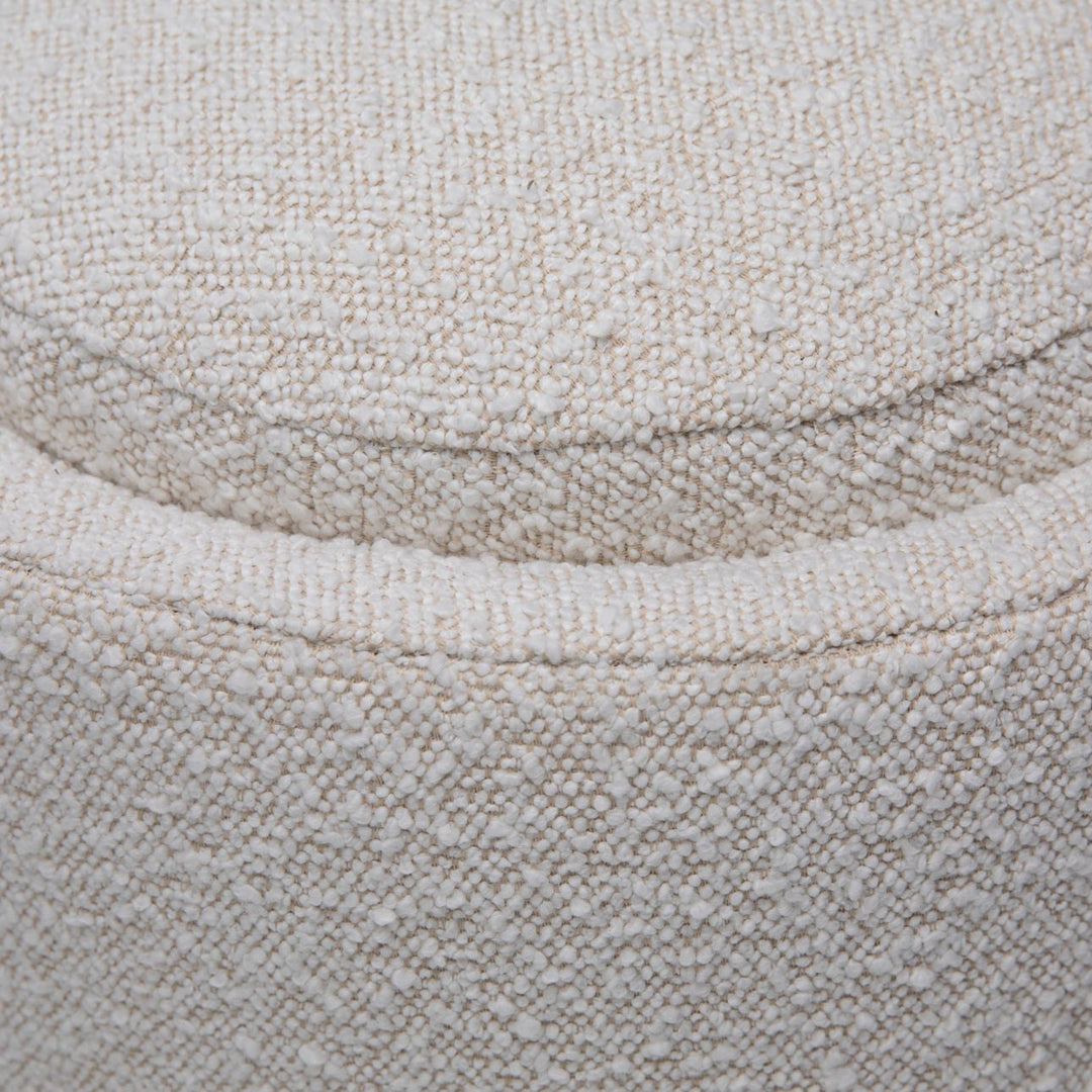 Cora Upholstered Bench, Off White, detail 1 view