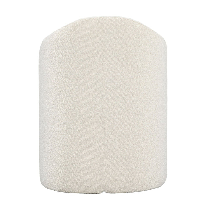Thalia Boucle Dining Chair, Cream, back view