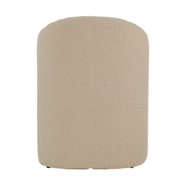 Thalia Boucle Dining Chair, Sand, back view