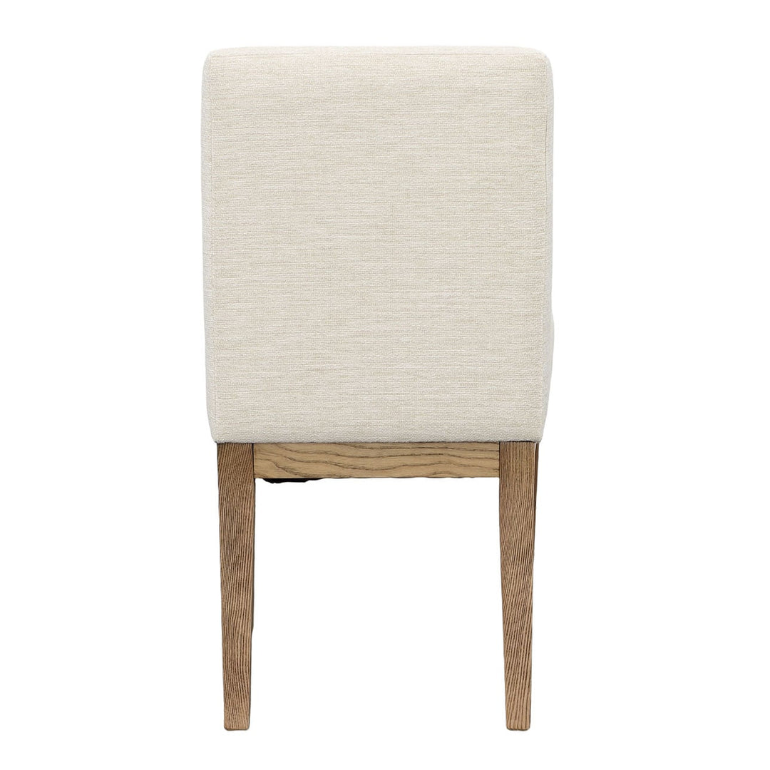 Weiland Upholstered Dining Chair, Cream and Natural, back view