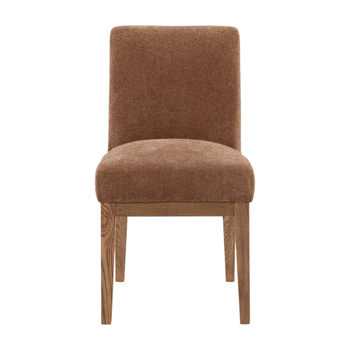 Weiland Upholstered Dining Chair, Charlotte Latte Chenille, front view