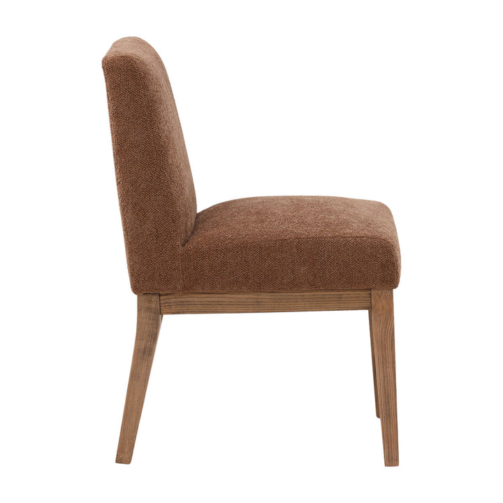 Weiland Upholstered Dining Chair, Charlotte Latte Chenille, profile view