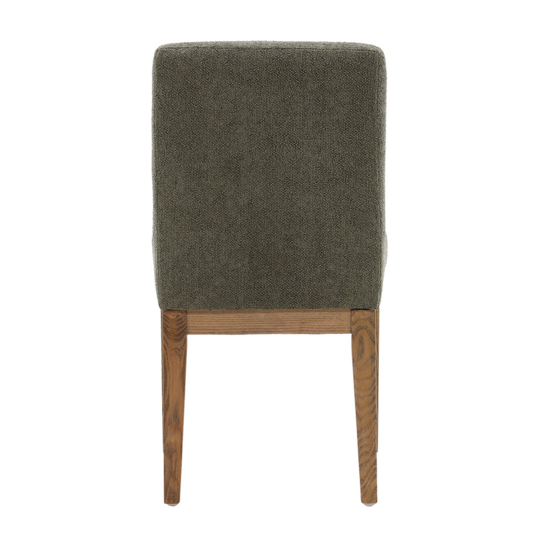 Weiland Upholstered Dining Chair, Charlotte Olive and Natural, back view