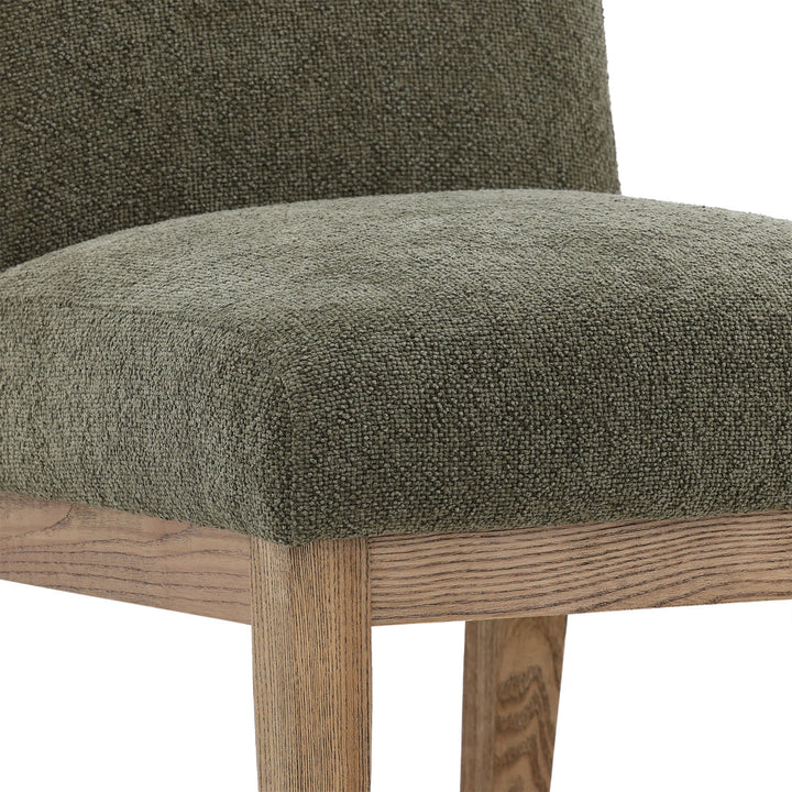 Weiland Upholstered Dining Chair, Charlotte Olive and Natural, detail 2 view