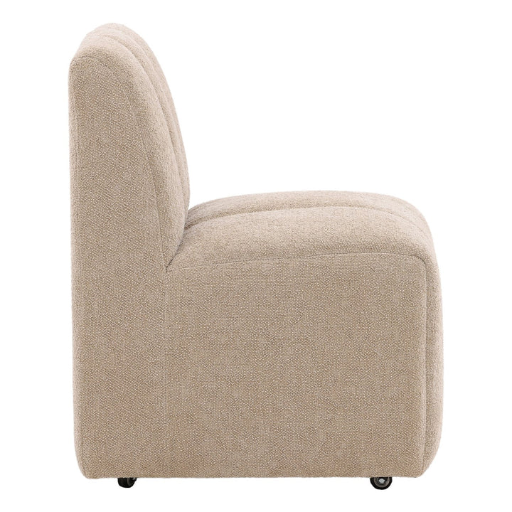 Marven Caster Dining Chair, Charlotte Camel, profile view