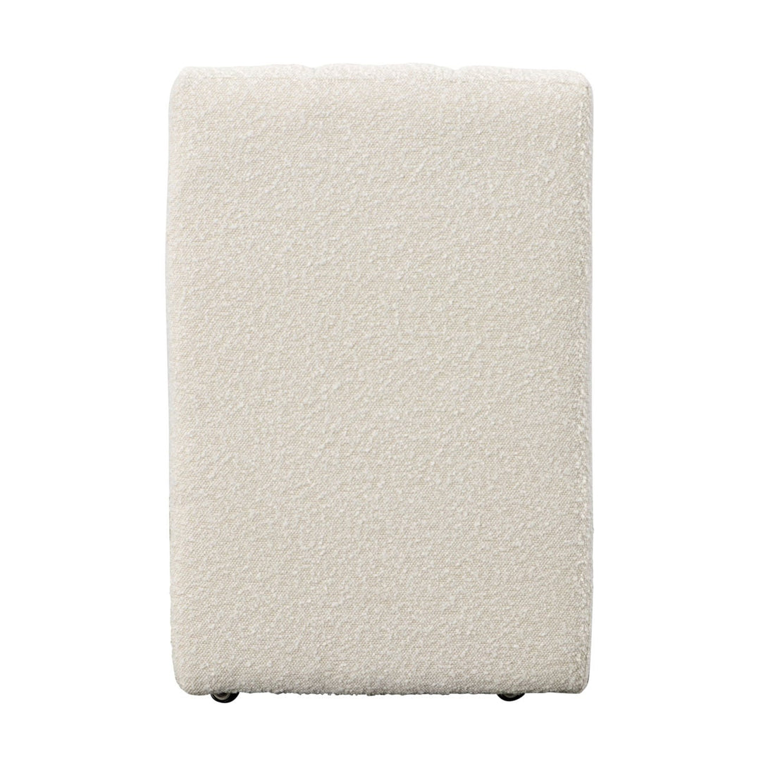 Marven Caster Dining Chair, Cream Performance Boucle, back view