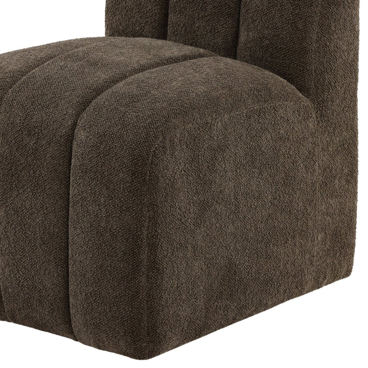 Marven Caster Dining Chair, Charlotte Olive Chenille, detail 3 view