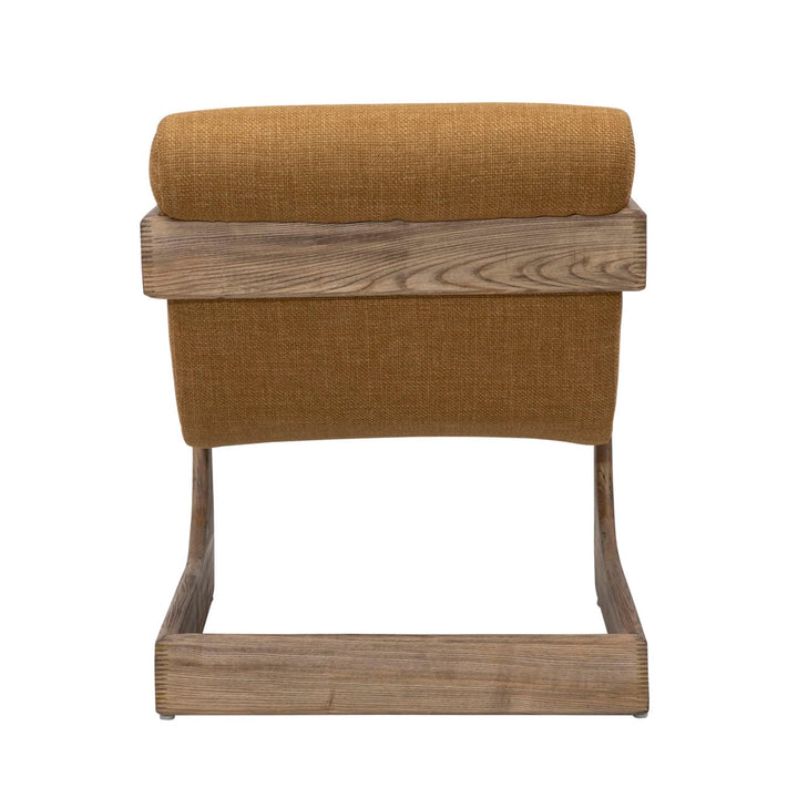 Briar Ash Wood Lounge Chair, Mustard, back view