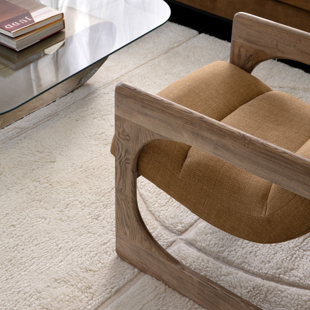 Briar Ash Wood Lounge Chair, Mustard, alternate lifestyle view 1