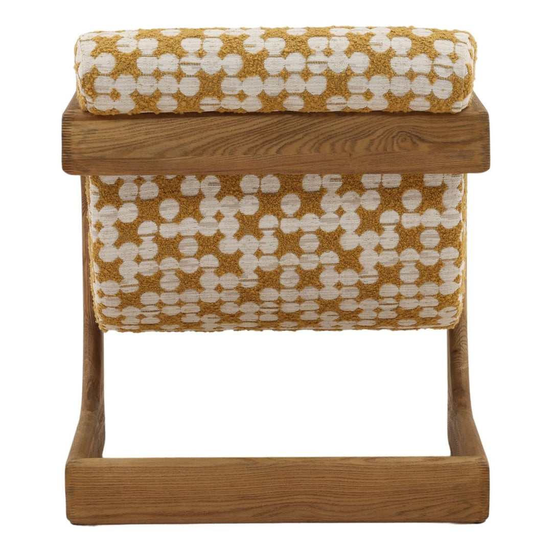Briar Ash Wood Lounge Chair, Ochre, back view