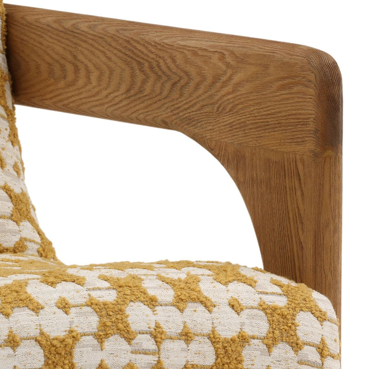 Briar Ash Wood Lounge Chair, Ochre, detail 2 view