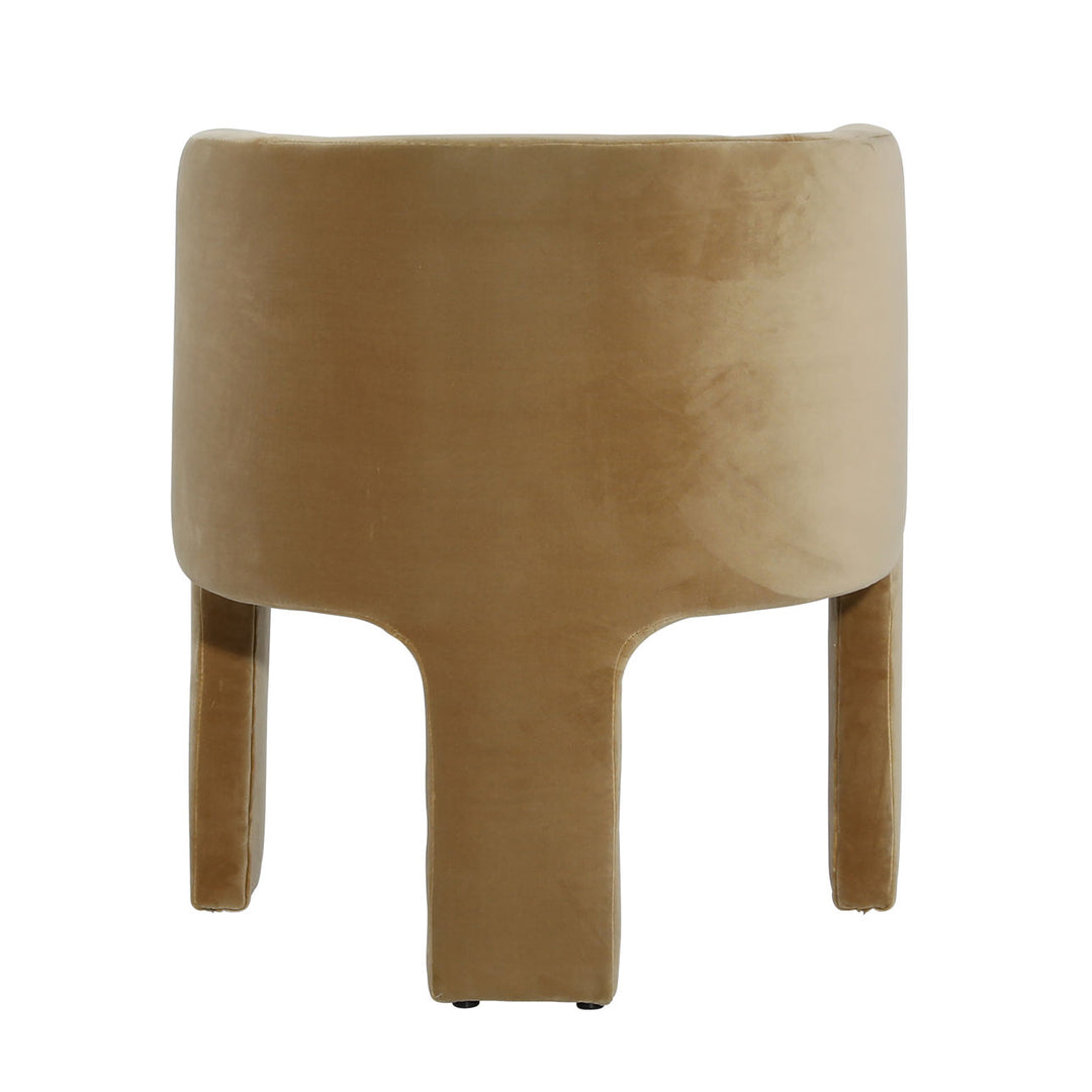 Olympia Upholstered Dining Chair, Hudson Camel Velvet, back view