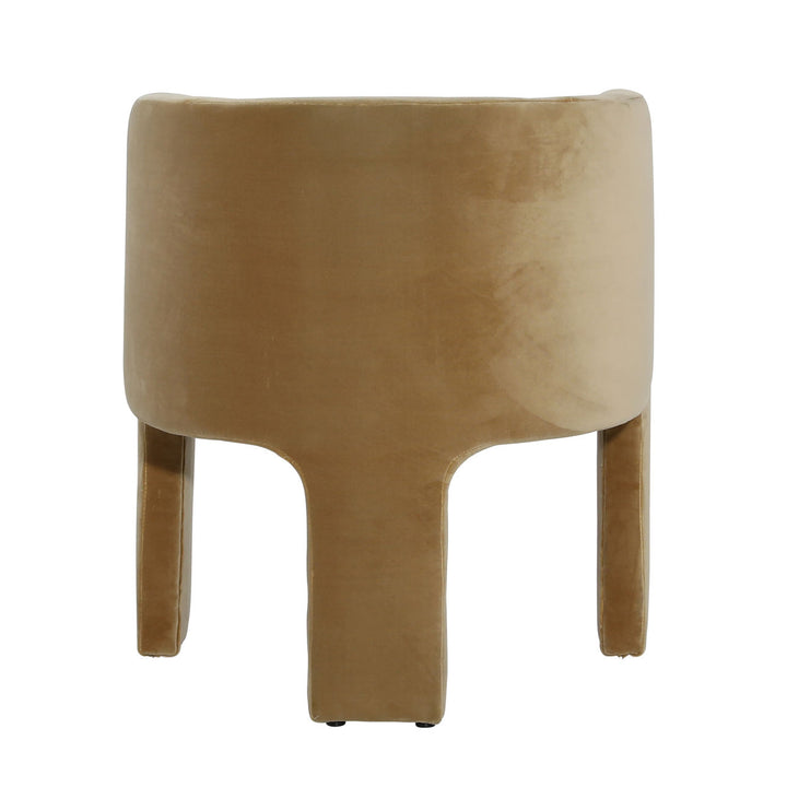 Olympia Upholstered Dining Chair, Hudson Camel Velvet, back view
