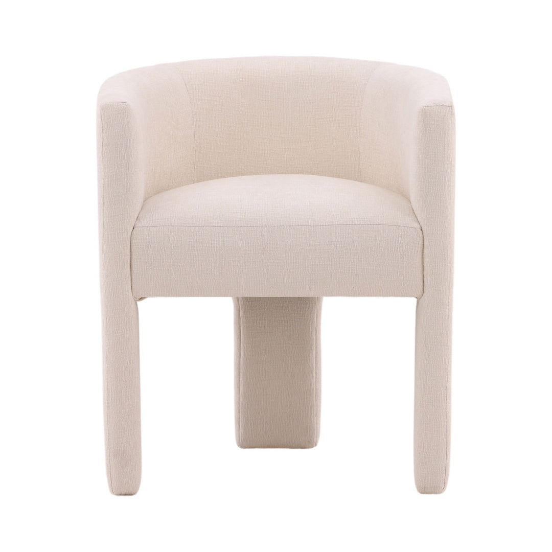 Olympia Upholstered Dining Chair, Grenoble Cream, front view