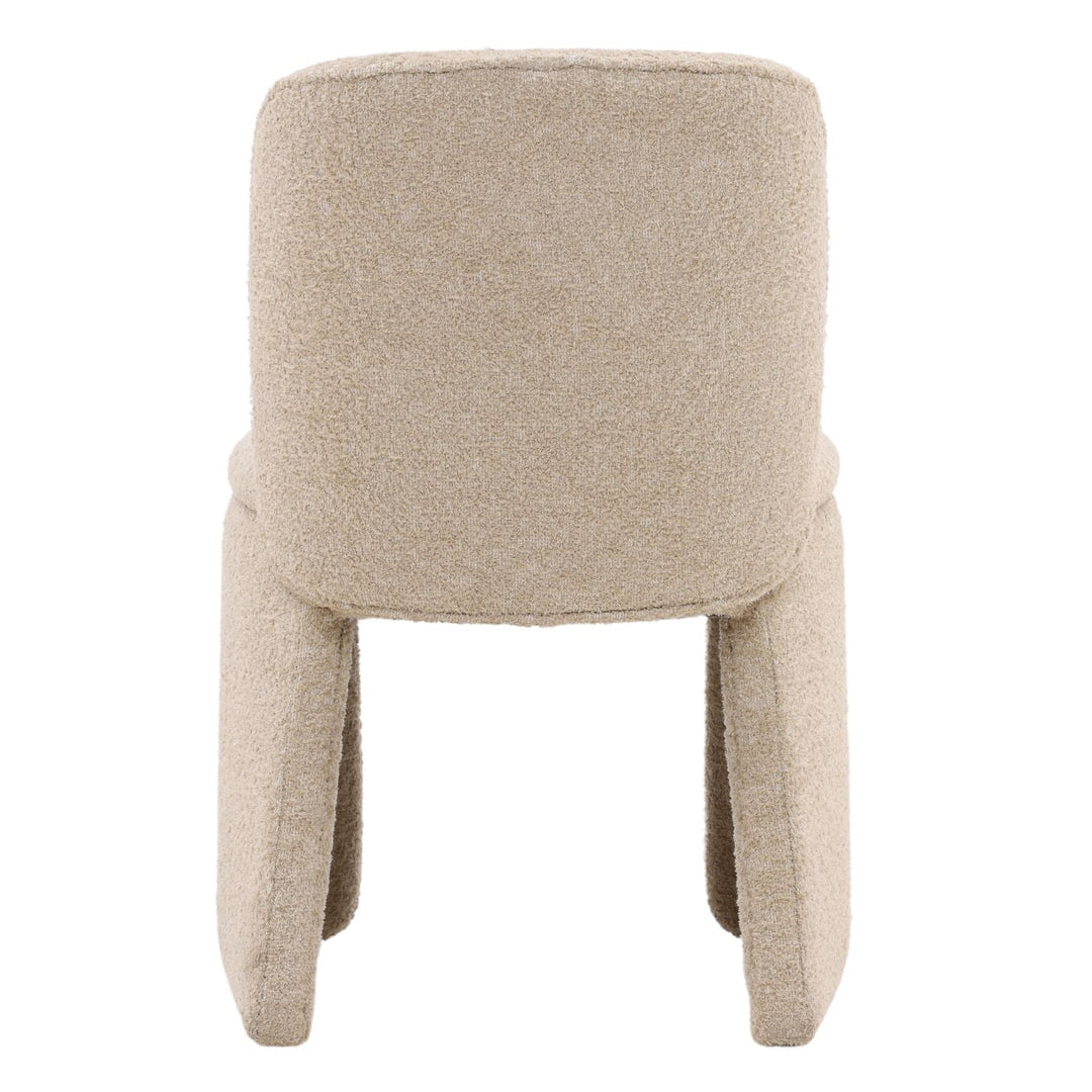 Kieran Upholstered Dining Chair, Walden Sand Performance Fabric, back view