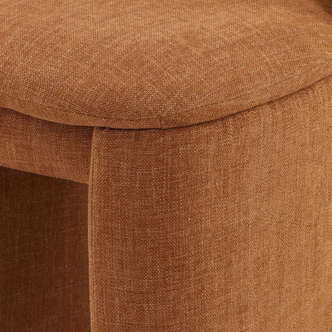 Kieran Upholstered Dining Chair, Topanga Terracotta Basketweave, detail 1 view