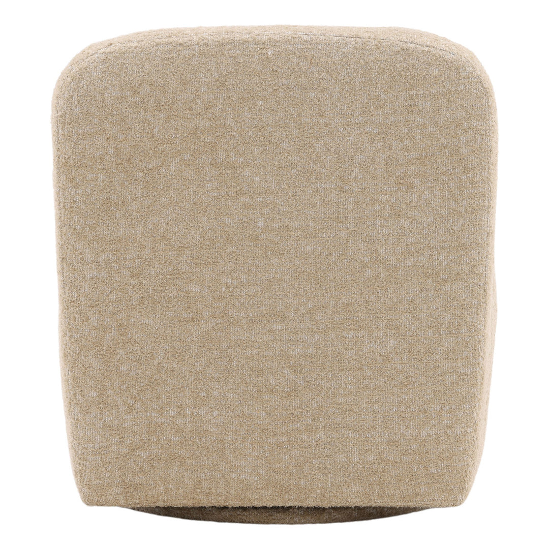 Darven Sand Upholstered Swivel Chair, back view