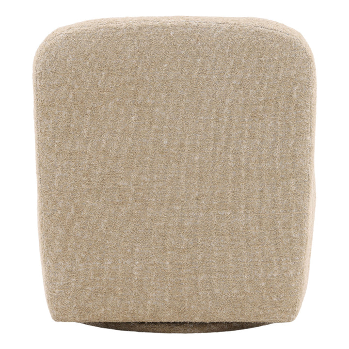 Darven Sand Upholstered Swivel Chair, back view