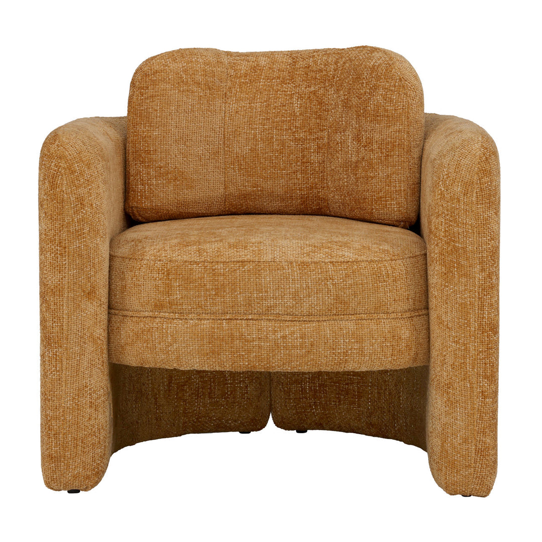 Munelle Performance Fabric Lounge Chair, Ginger, front view