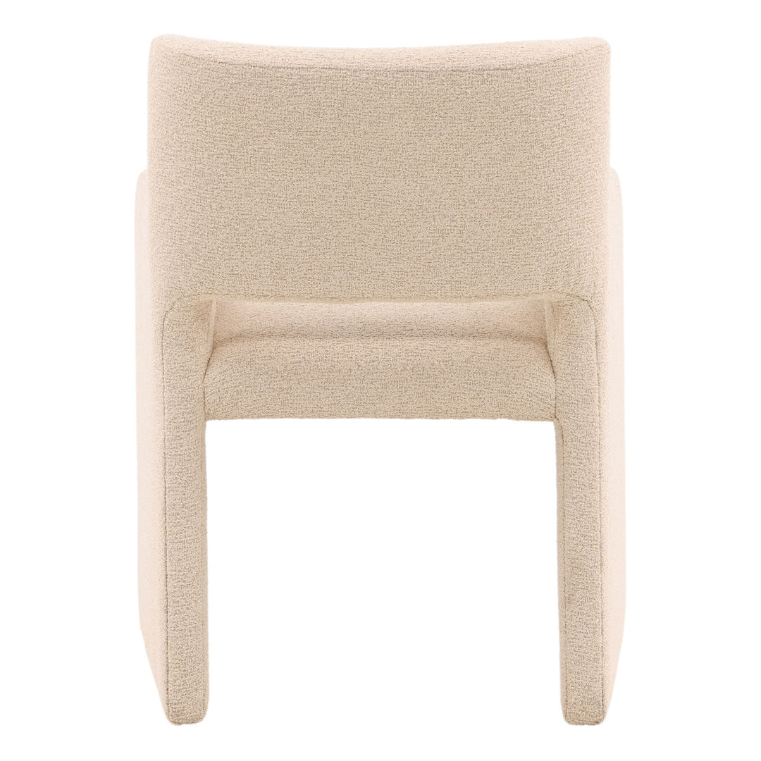 Larsen Sand Boucle Dining Chair, back view