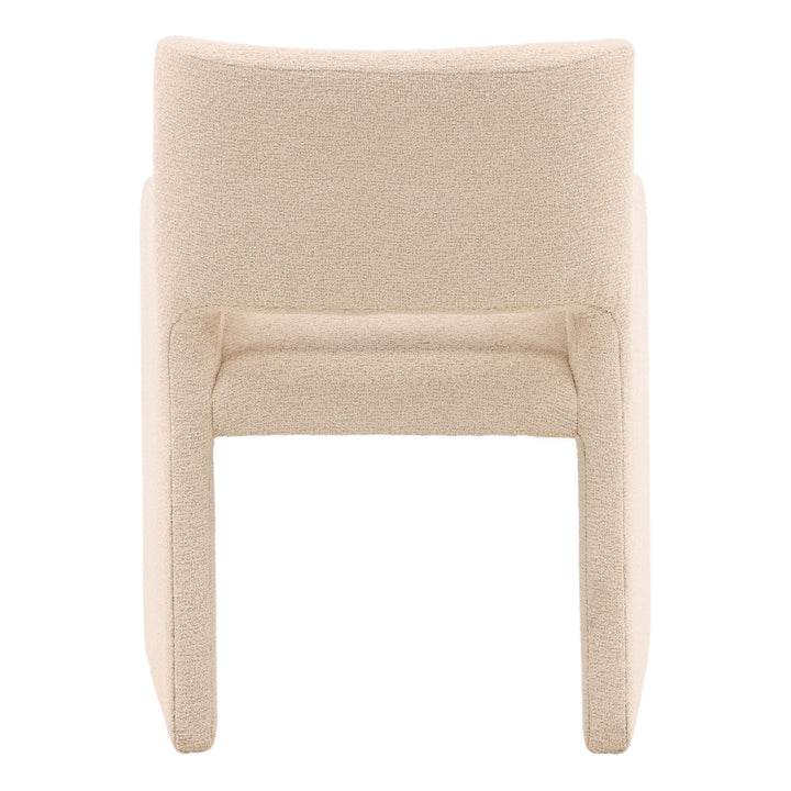 Larsen Sand Boucle Dining Chair, back view