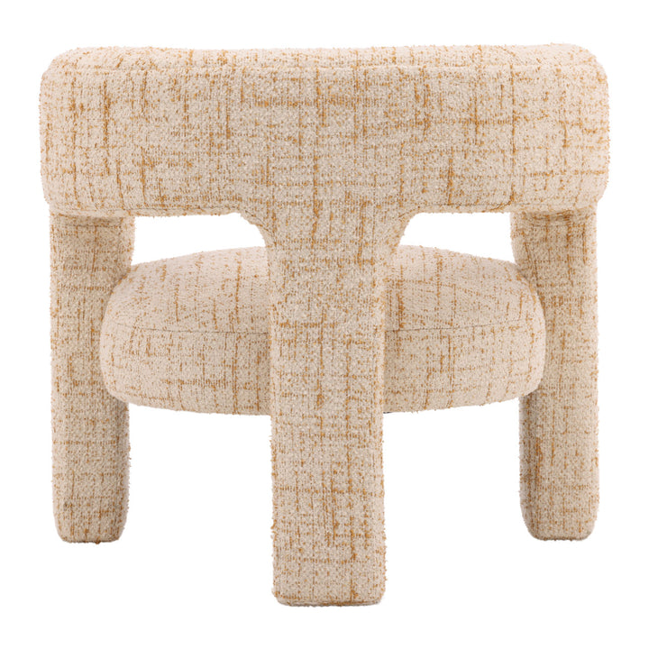 Bowen Ginger Tweed Lounge Chair, back view