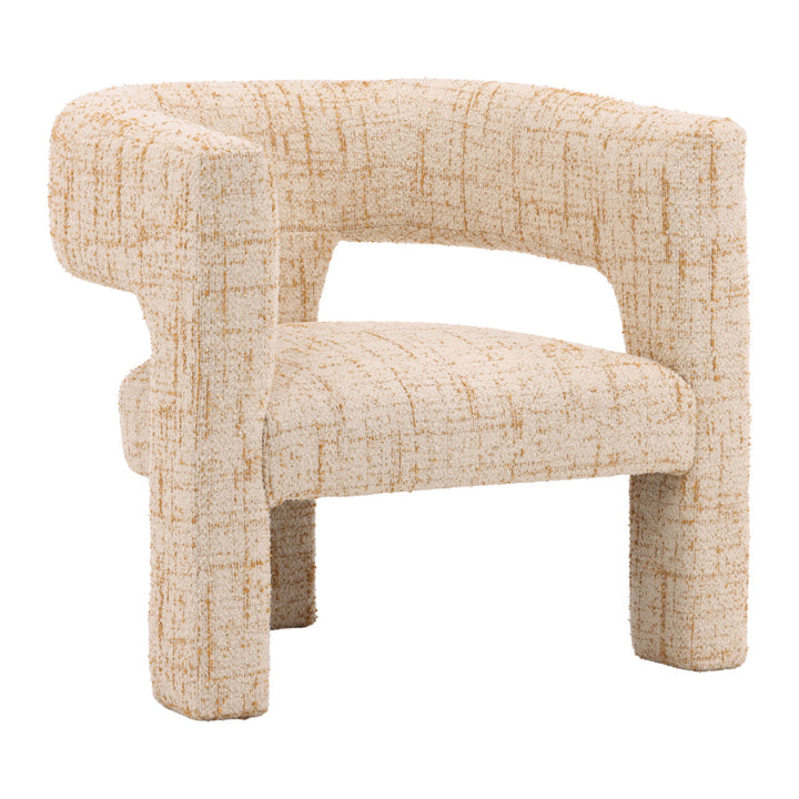Bowen Ginger Tweed Lounge Chair, three-quarter studio view