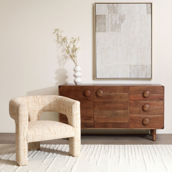 Bowen Ginger Tweed Lounge Chair, lifestyle view