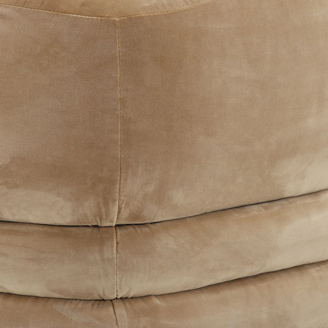 Maia Velvet Ottoman, detail 1 view