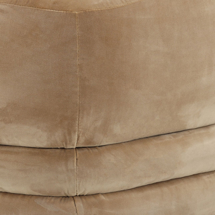 Maia Velvet Ottoman, detail 1 view