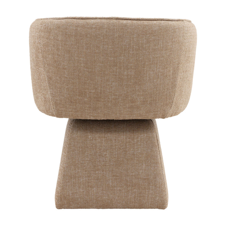 Joni Performance Basketweave Dining Chair, Lola Camel, back view