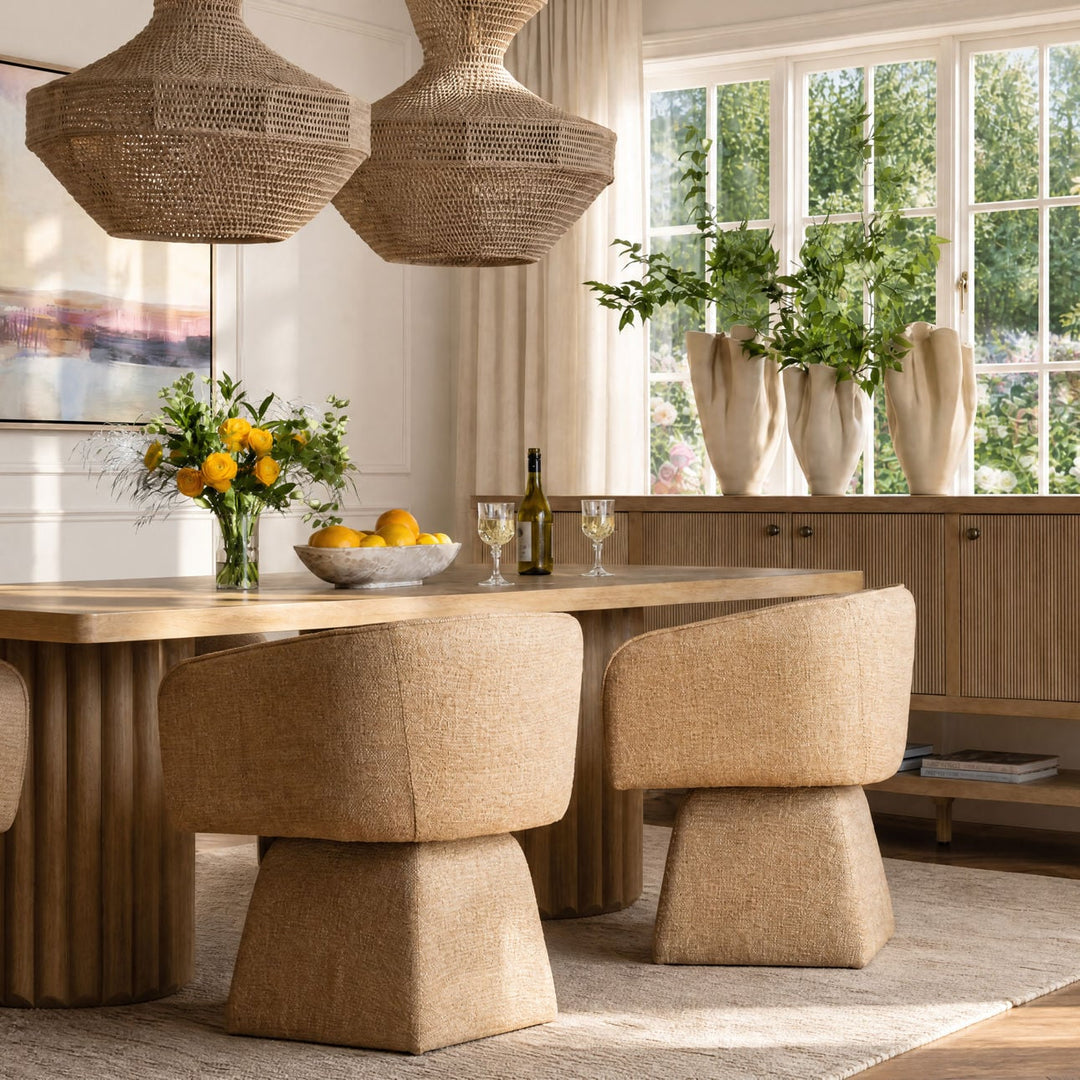 Joni Performance Basketweave Dining Chair, Lola Camel, alternate lifestyle view 2