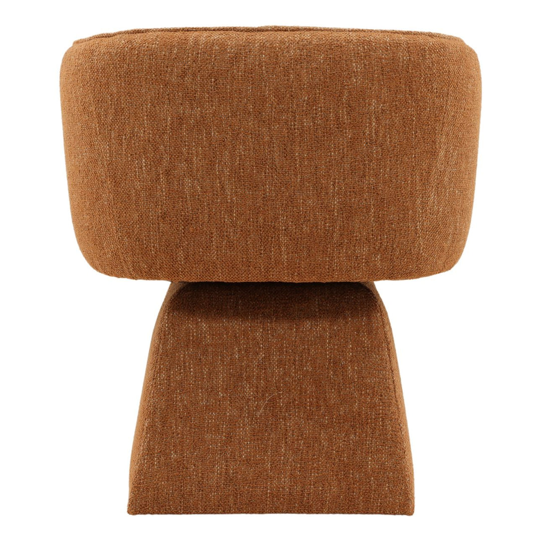 Joni Performance Basketweave Dining Chair, Lola Ginger, back view