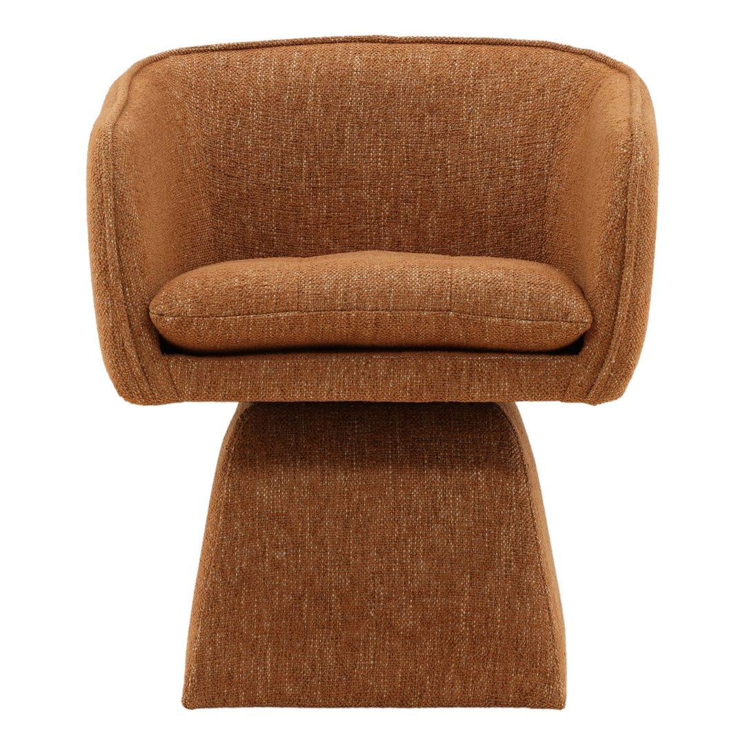 Joni Performance Basketweave Dining Chair, Lola Ginger, front view