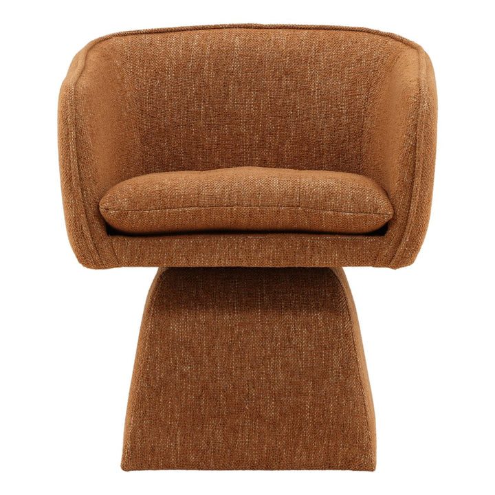 Joni Performance Basketweave Dining Chair, Lola Ginger, front view