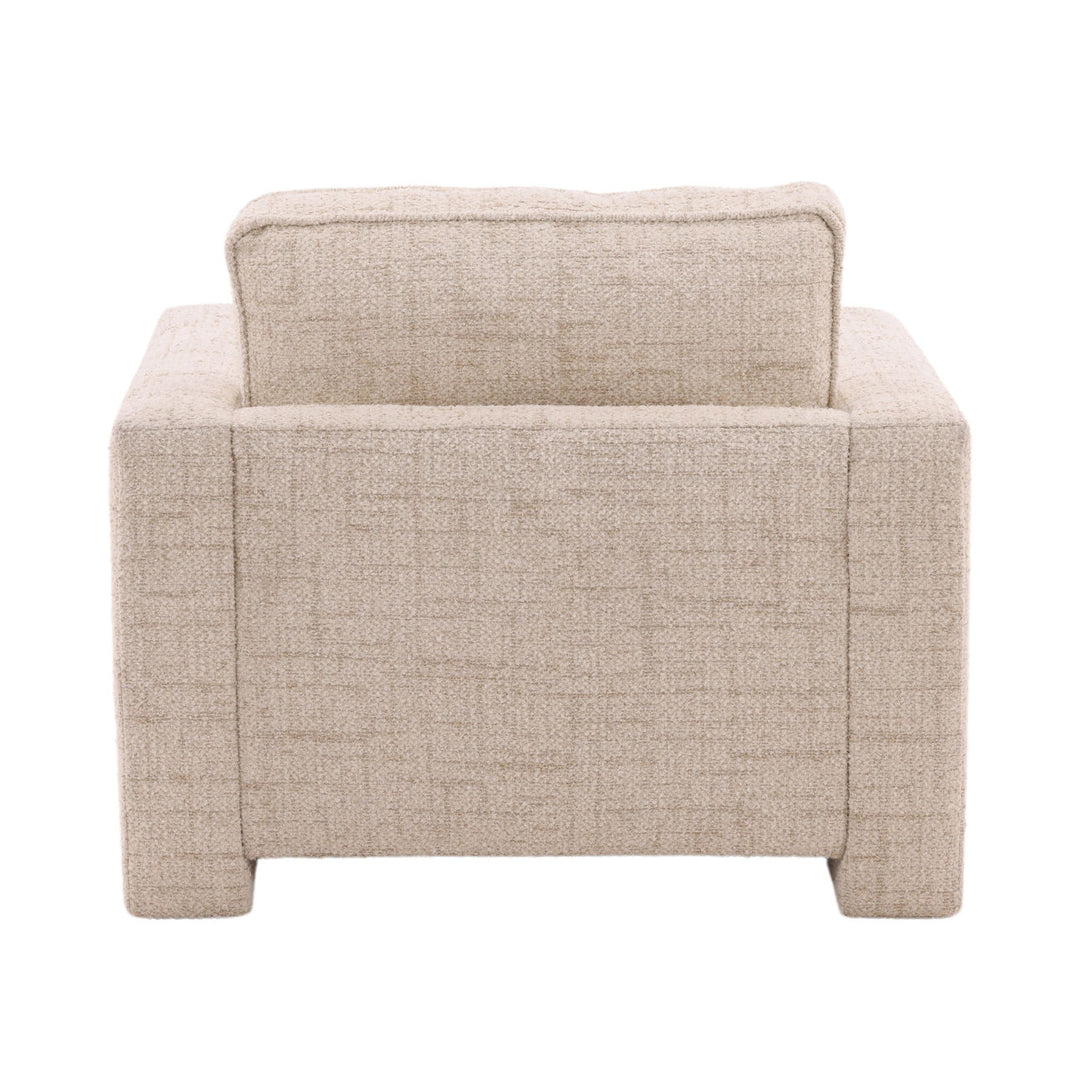 Jaxon Fog Tweed Lounge Chair, back view