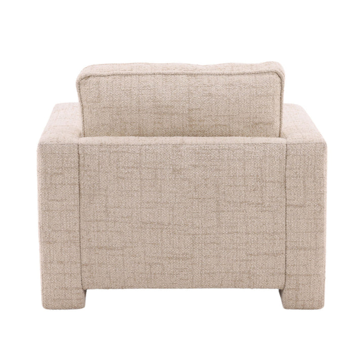 Jaxon Fog Tweed Lounge Chair, back view